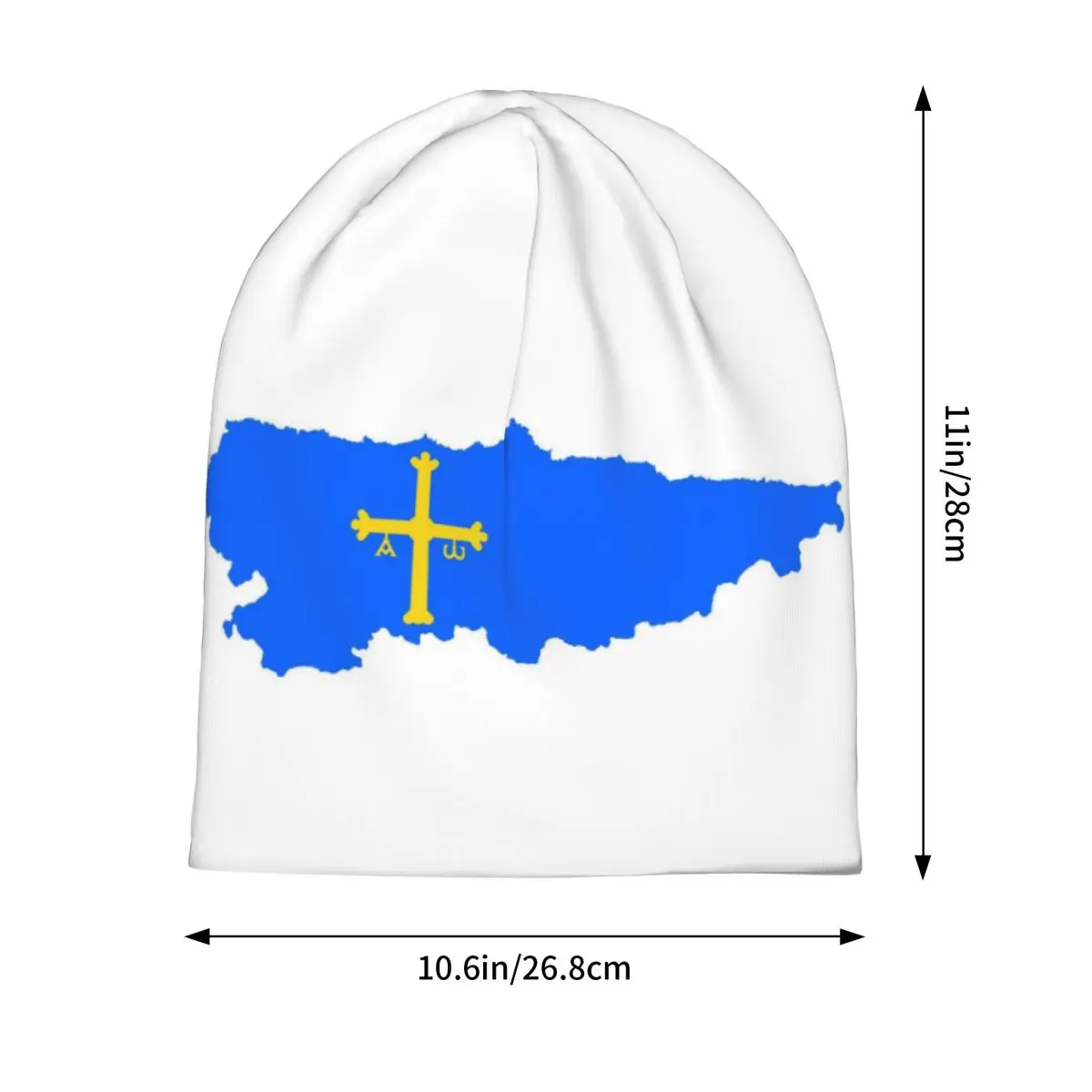 Spain Flag Flag Of Asturias Unisex Adult Beanies Caps Knitting Bonnet Hat Warm Hip Hop Autumn Winter Outdoor Skullies Hats