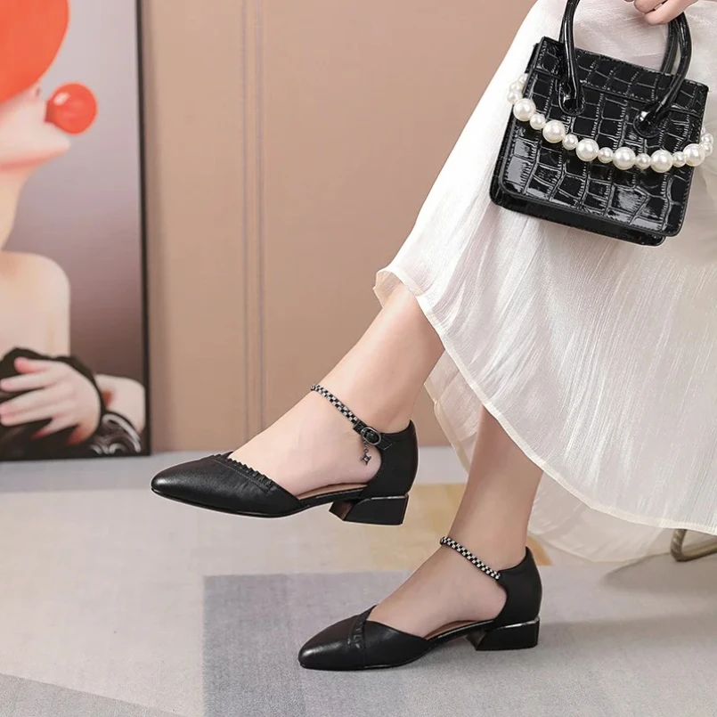 

2025 г., удобные модные женские лоферы на танкетке из натуральной кожи на платформе с открытым носком, летние туфли с пряжкой