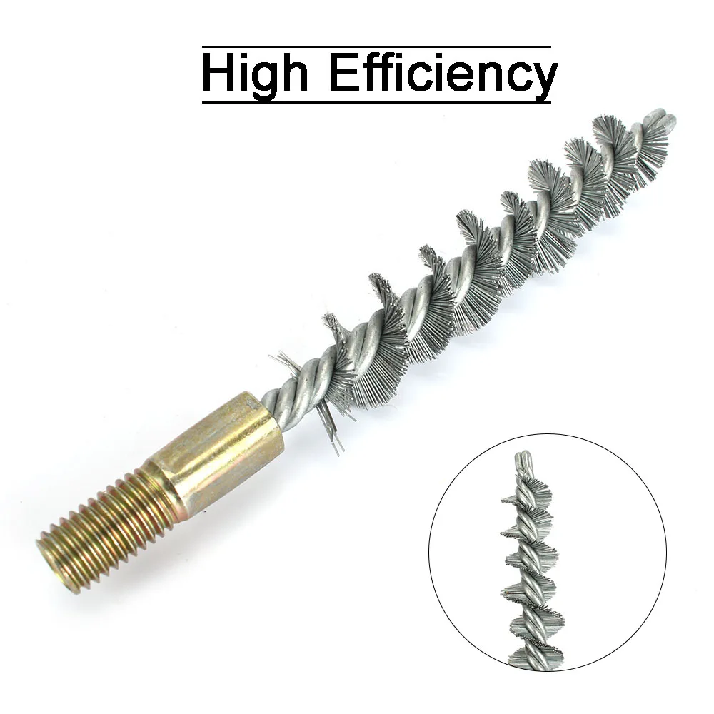 18-75mm Threaded Wire Brush Metal Handle Stainless Steel Brush Chimney Cleaning Brush for Pipe Cleaning Polishing M12 Thread