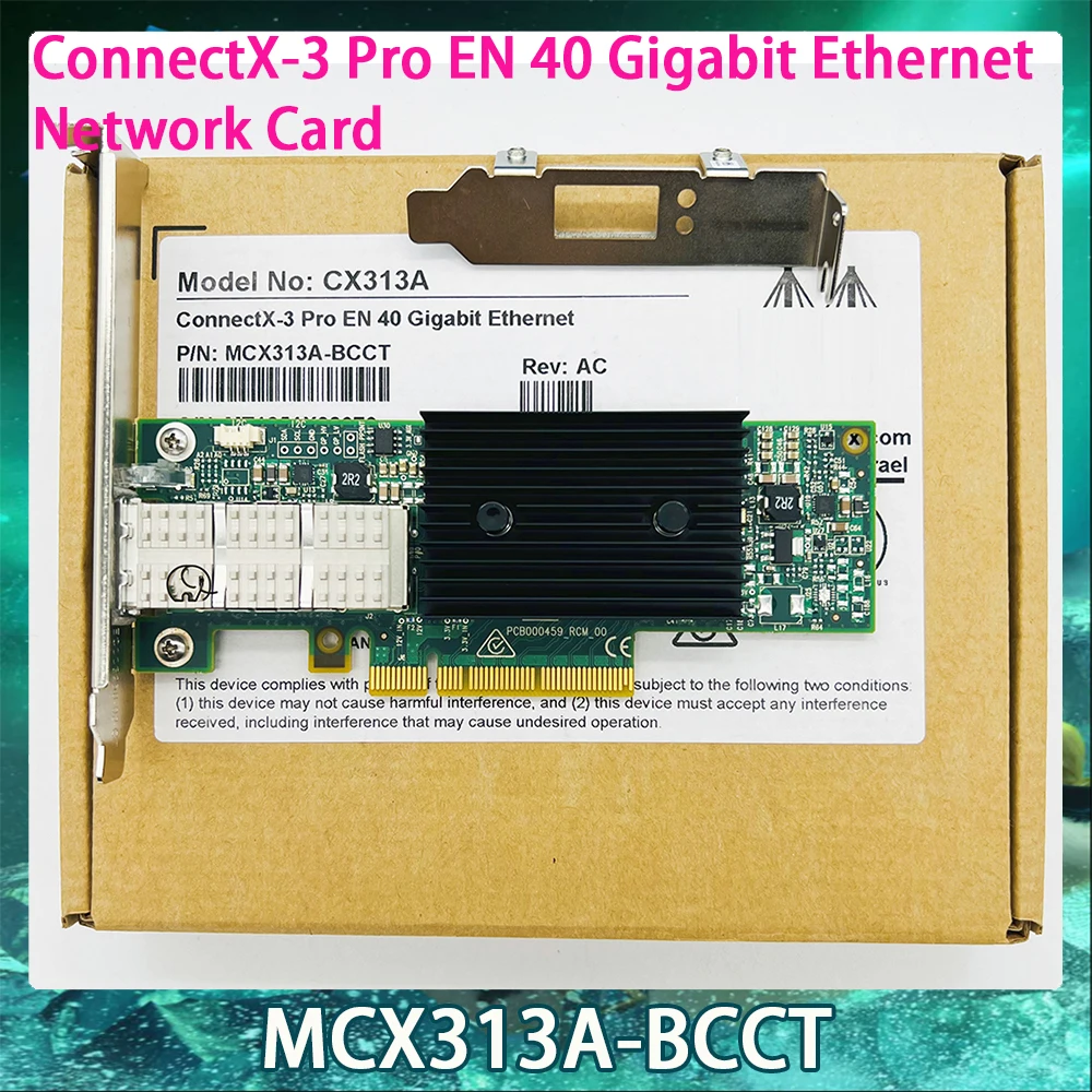 NIC CX313A MCX313A-BCCT ConnectX-3 Pro EN 40 Gigabit Ethernet QSFP PCIe3.0 x8 Single Port Network Card