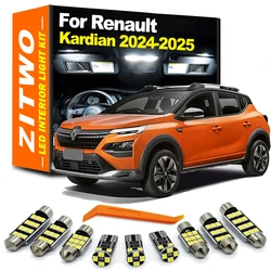 ZITWO 10Pcs Car Bulb LED Interior Dome Map Reading Trunk Light Kit For Renault Kardian 2024 2025 License Plate Lamp Accessories