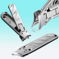 Stainless Steel Ultra Thin Nail Clippers Portable Nail Cutters With Superior Texture keychain Manicure Tool