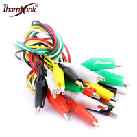 10pcs/lot 50cm Alligater Cable Double-End 44mm  Alligator Clip Test Probe Leads Jumper Cable Crocodile Clips Dual Tester 5 Color