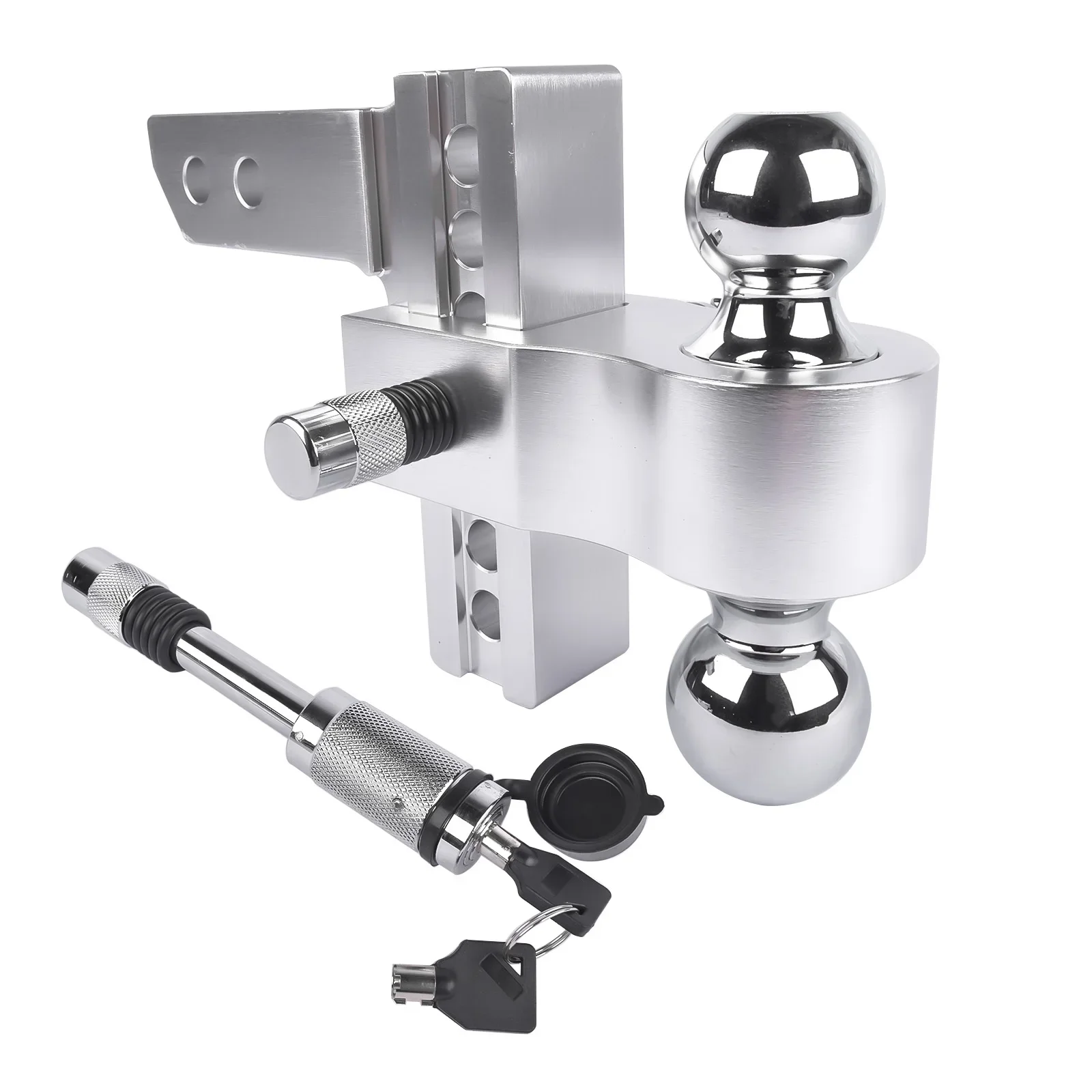 

AP03 Trailer Hitch Fits 2-Inch Receiver, 6-Inch Drop/Rise Drop Hitch 12,500 LBS GTW Tow Hitch, 2" and 2-5/16" Hitch