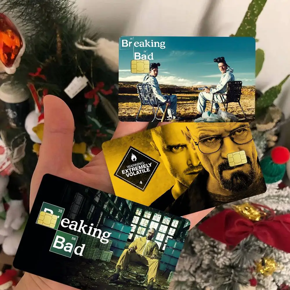 غطاء جلدي لفيلم الرسوم المتحركة Breaking Bad من المسلسلات التلفزيونية لبطاقة الائتمان وبطاقة الخصم البنك الأمامية
