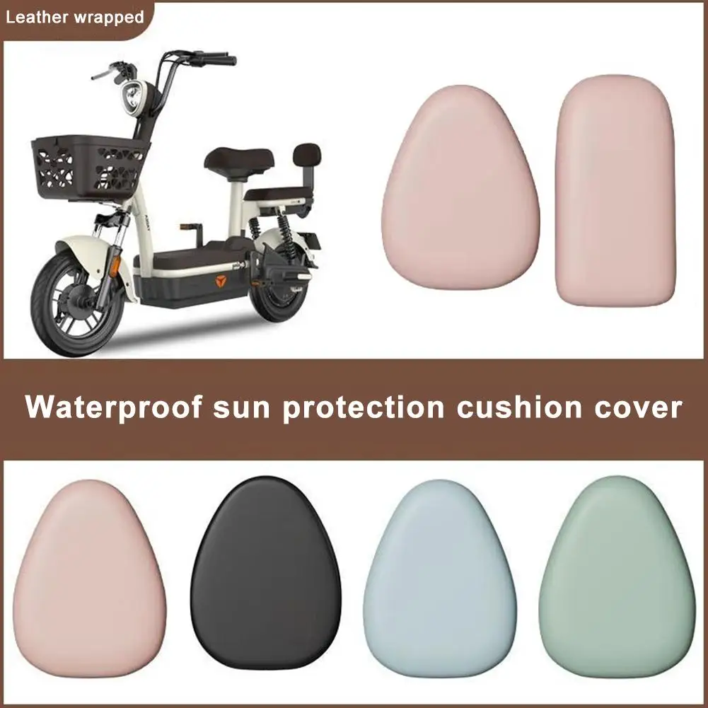 New Electric Vehicle Leather Cushion Cover Sunscreen Waterproof Breathable All-inclusive Insulation Cover Heat R1z8