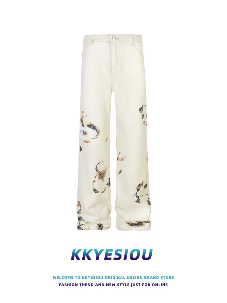 

High Waist Straight Leg Casual Pants ex Oversize Street Hip Hop Jeans High Waist Straight Cut Men's Women's Casual Trousers