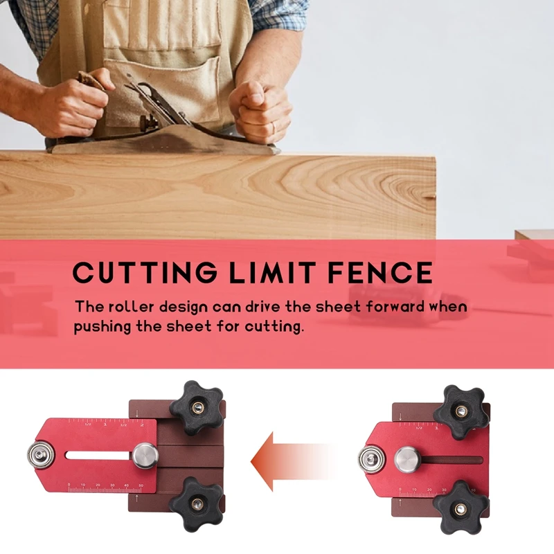 Table Saw Fast Cutting Limit Fence Thin-Rip Tablesaw Jig Table Saw Router Cutting Wood Board Fixed Workbench T Track