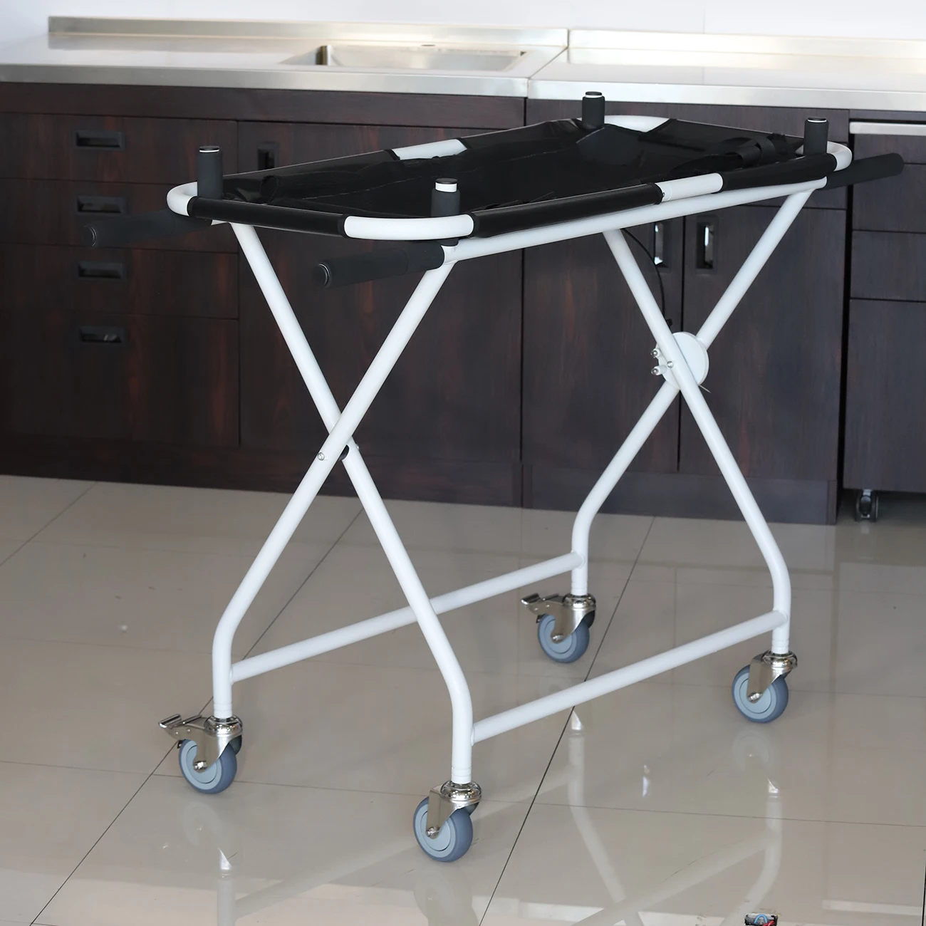 FT-836 Light Weighted Emergency Trolley X Shaped Quick Folding Table Veterinary Transportation Table