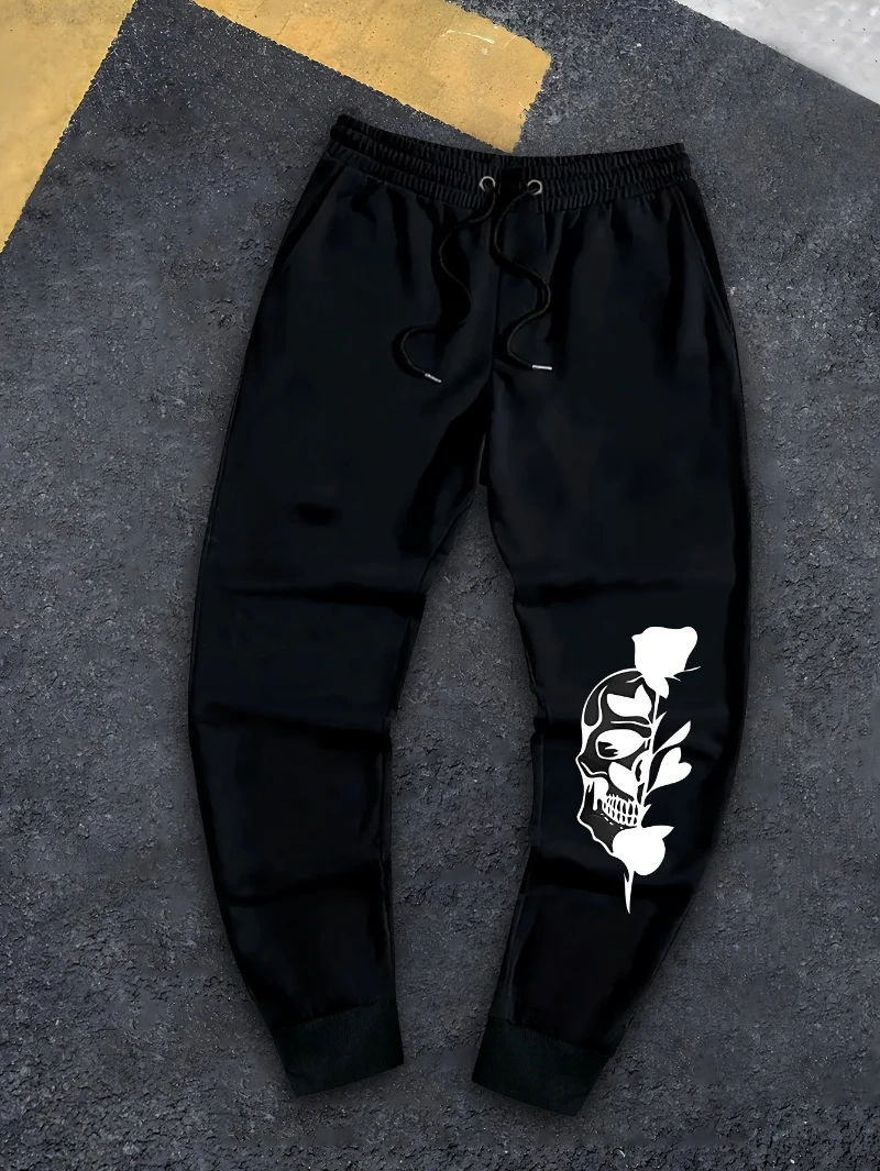 

2025 Autumn and Winter mens punk streetwear joggers beige sweatpants adjustable High-end Luxury Is for Both Men and Women Gym