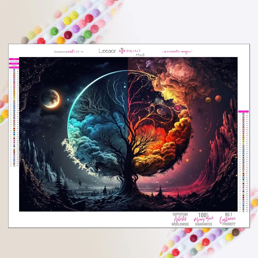 5D DIY New Diamond Painting Space Theme Artworks Moon Landscape Full Diamond Embroidery Painting Cross Stitch Set Home Decor