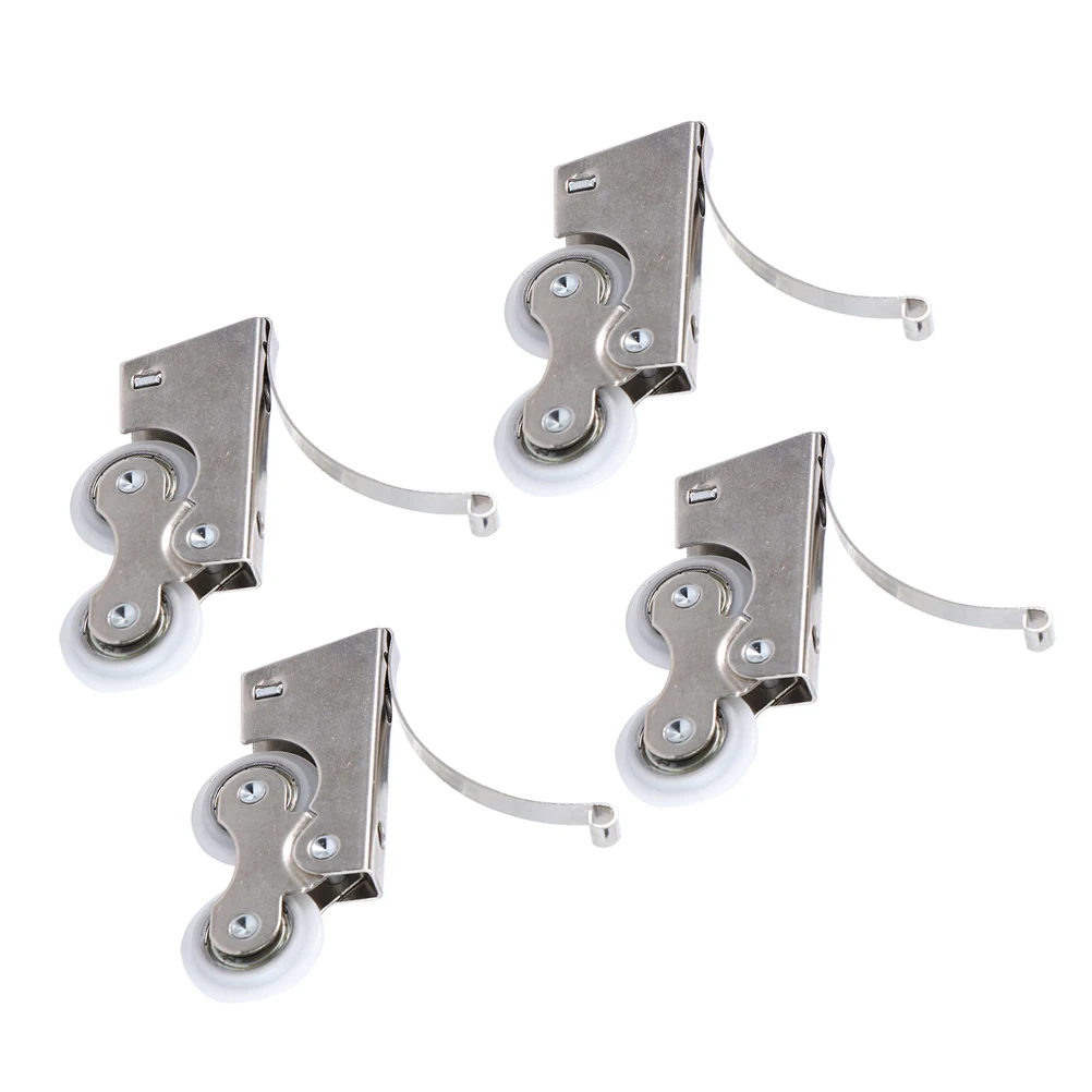 

Sliding Door Pulley 4 Sets Metal Screen Rollers Caster Doors Furniture Wardrobe Closet Kitchen Patios Hardware