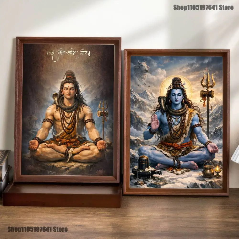 

LordS Shiva M-Mahadev Poster Multi-Purpose Wall Art for Living Room Bedroom Office Hallway Bar Home Decor Gift