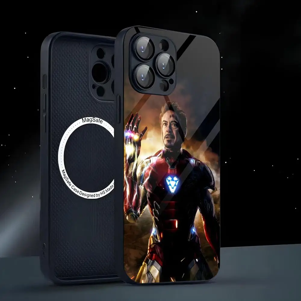 Магнитный стеклянный чехол для iphone 15 14 13 11 12 Pro Max mini Plus