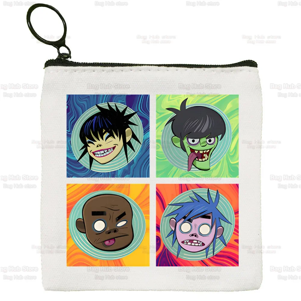 Gorillaz PUNK Rock Cartoon Coin Purse, Bolsa De Lona, Bolsa De Armazenamento, Macarrão Chakari, Chave