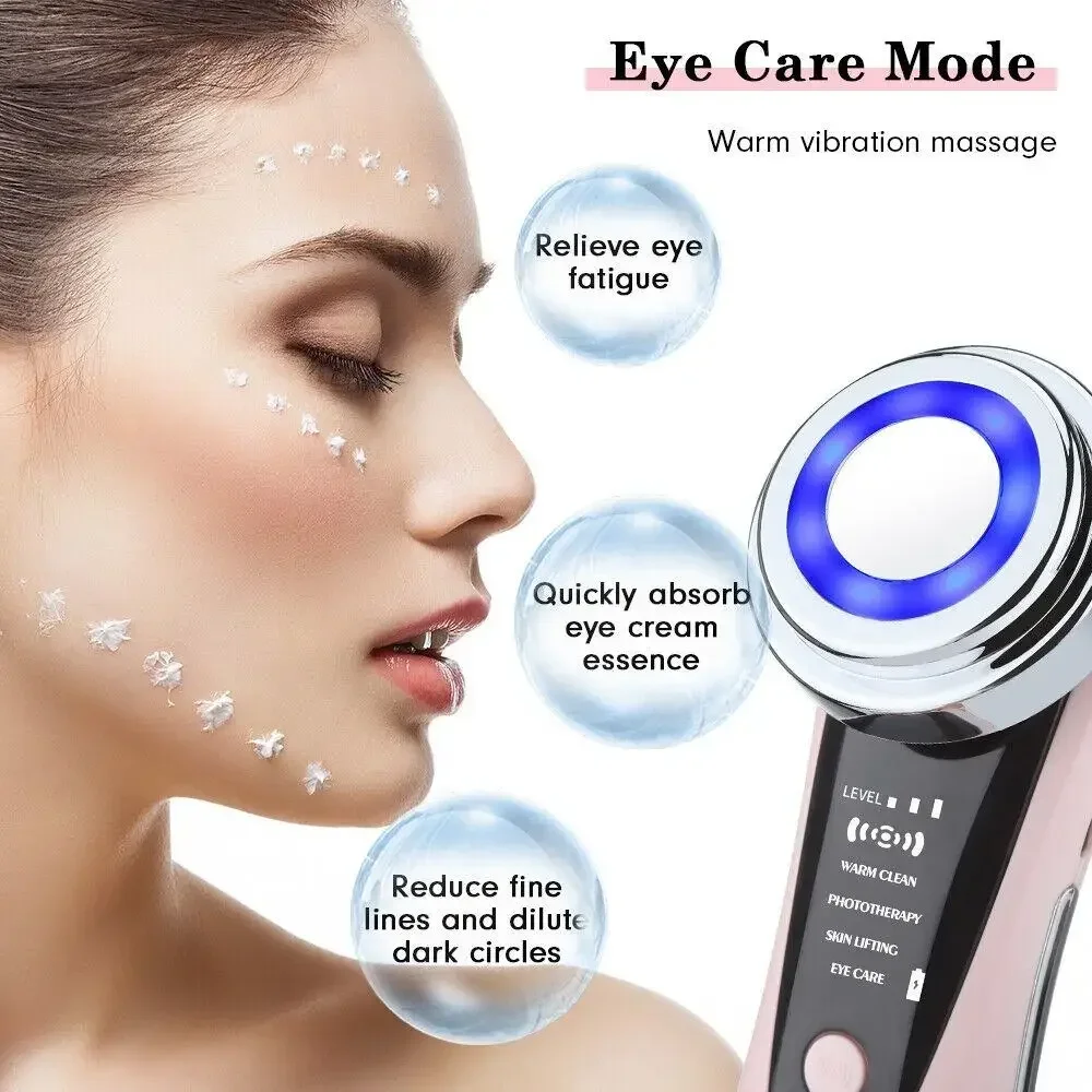 4 in 1 RF EMS Facial Massager Multifunction Skin Care Tools Face Beauty Device Double Chin Removal Face Firming Massager #6