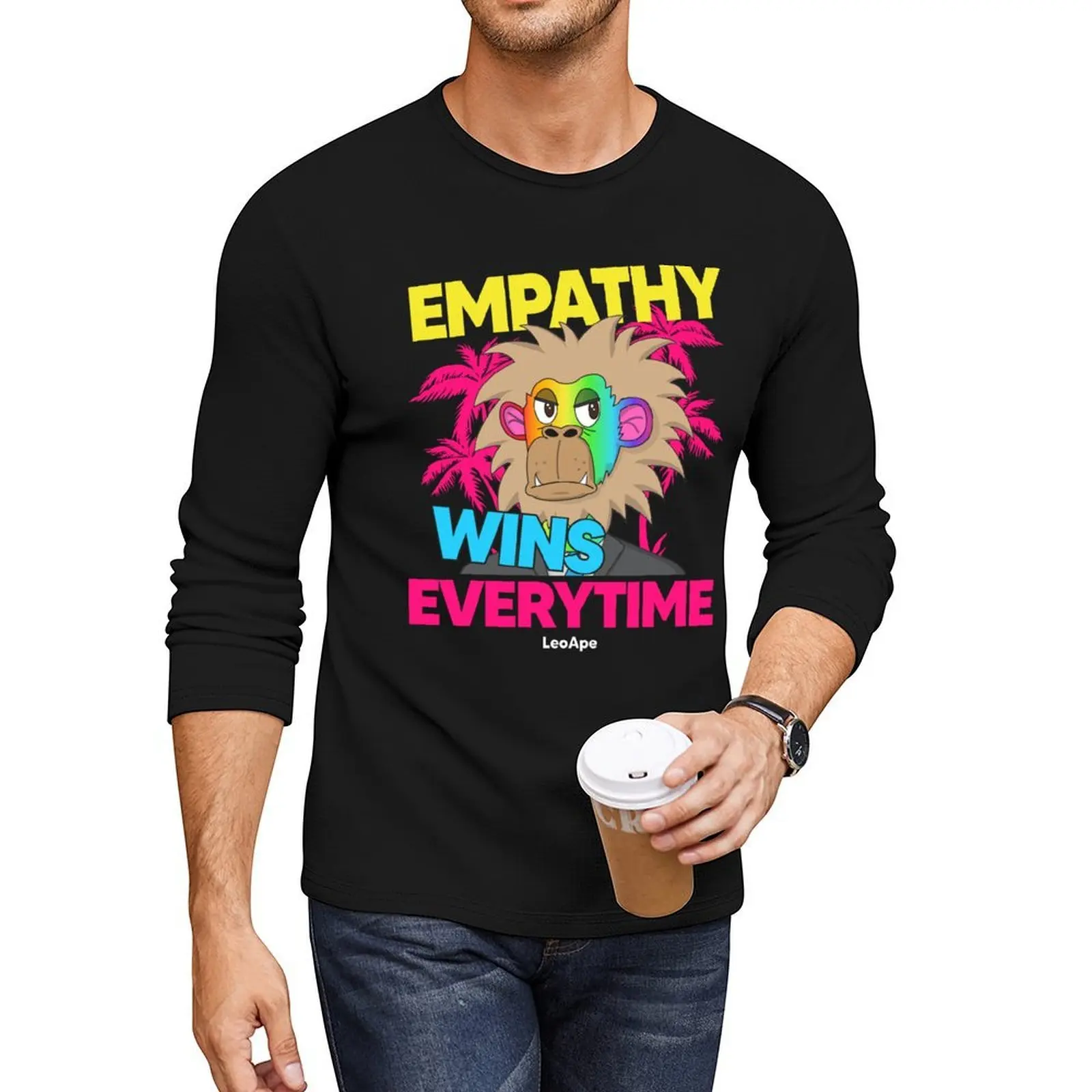 

Empathy wins Every time Long T-Shirt vintage t shirt boys t shirts plain t-shirt black t shirt black shirts for men