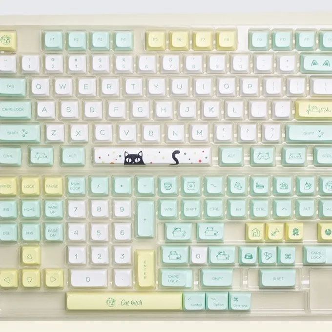 Cat keycap xda height pbt material adaptation 108/104/100/98/87/82/68/64/61