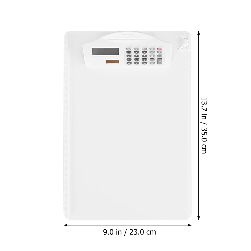 

File Folder Clipboard A4 Plastic Writing Board Large Capacity Lightweight Sturdy Clip Safe Rounded Edges Office School Clipboard