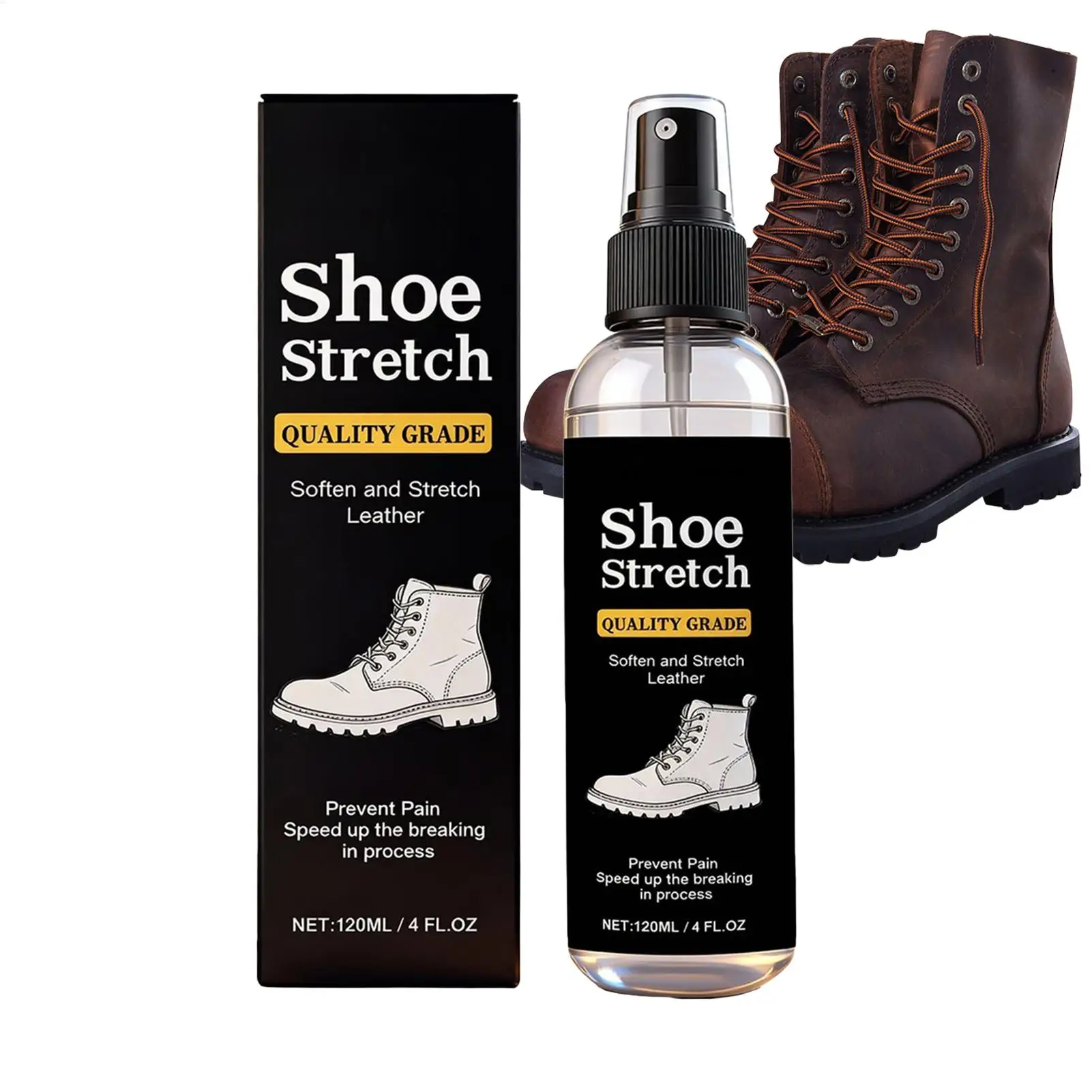120ml Shoe Stretcher Spray Softening Stretching Liquid Protective Shoe Maintenance Spray Professional Boot Stretcher Spray