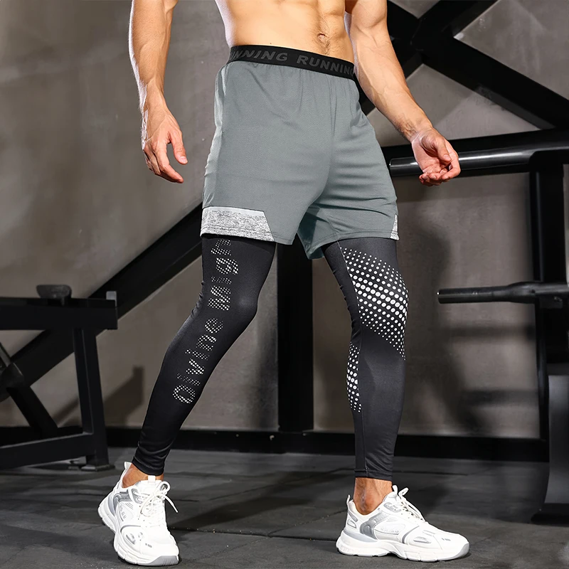 

Men's Running Pants 2 in1 Double Layer Training Sweatpants Fitness Men's Jogging Pants Basketball Gym Running Pants Sportswear