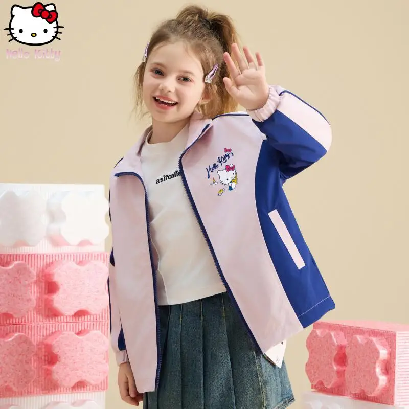

Cinnamoroll Girls Kawaii Jacket Spring Autumn Anime child New Cartoon Full Print Jacket Fashionable Skin Friendly Soft Sweet