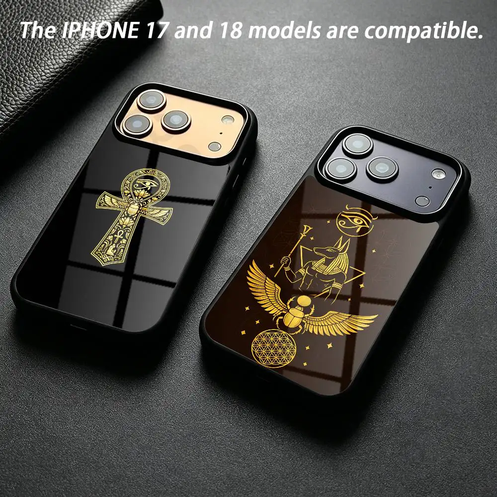 Ancient Egyptian Art Phone Case For iPhone 18 17 16 15 14 13 12 11,Plus,Pro,Max Mini Magnetic Wireless Charging