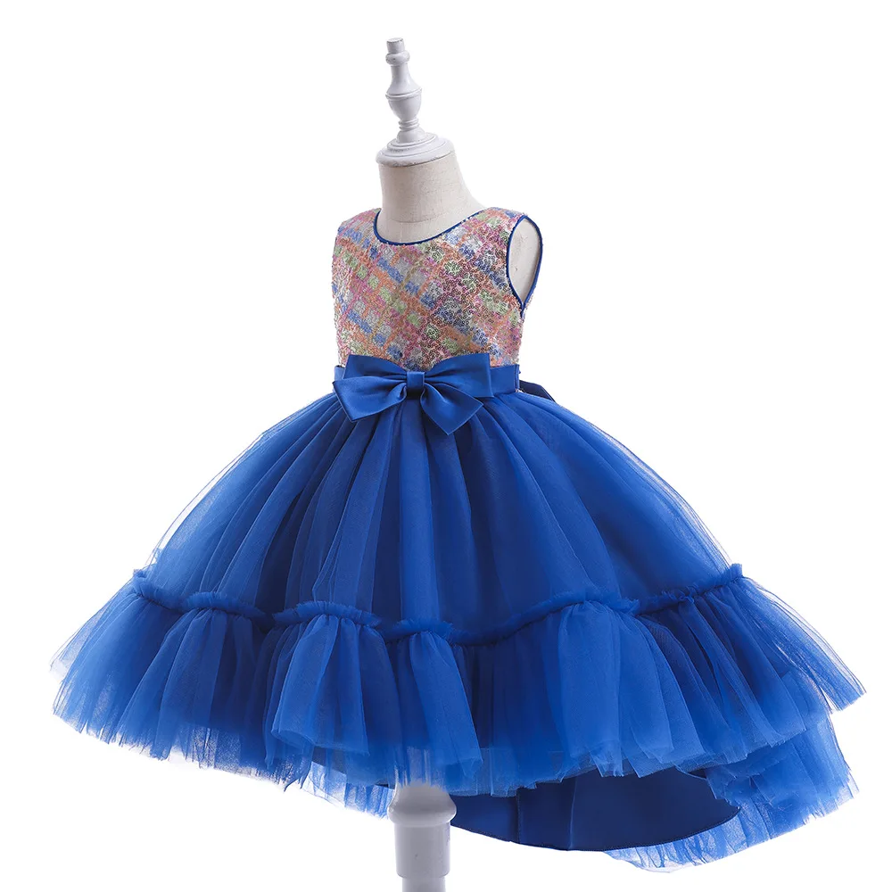 

Girls Party Dresses 4 Colors 110cm-150cm Children Dress Wedding Birthday Piano Show Gauze Ball Gown Princess