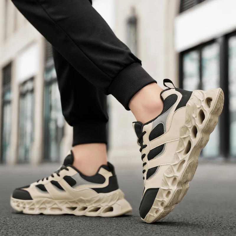 YRZL Running Shoes for Men Lightweight Breathable Sneakers Non Slip Gym Training Shoes Mens Casual Walking Running Shoes