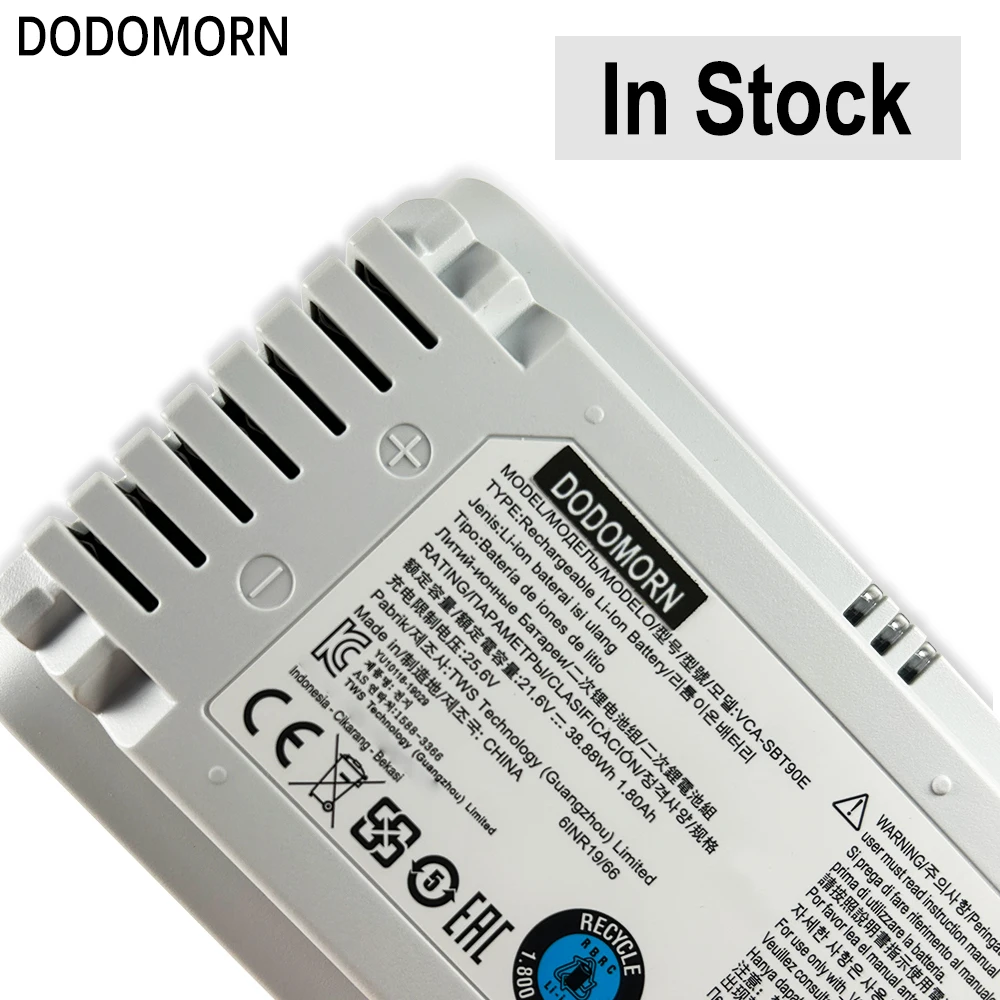 Imagem -04 - Bateria Recarregável de Iões de Lítio para Aspirador Samsung Jet 70 21.6v Vca-sbt90e 38.88wh 1.8ah