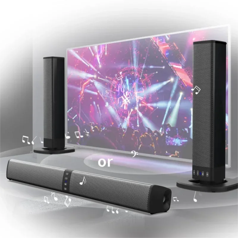 

Powerful Split Soundbar Sound Radio Blaster Bar Audio TV PC Computer Subwoofer Wireless Soundbox Home Theater Bluetooth Speaker