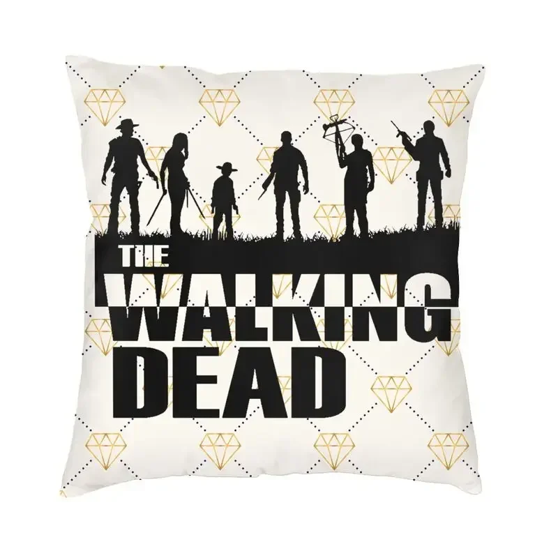 Nordic Style The Walking Dead Cushion Covers 45x45cm Soft Horror Zombie TV Show Pillow for Sofa Square Pillowcase Decoration