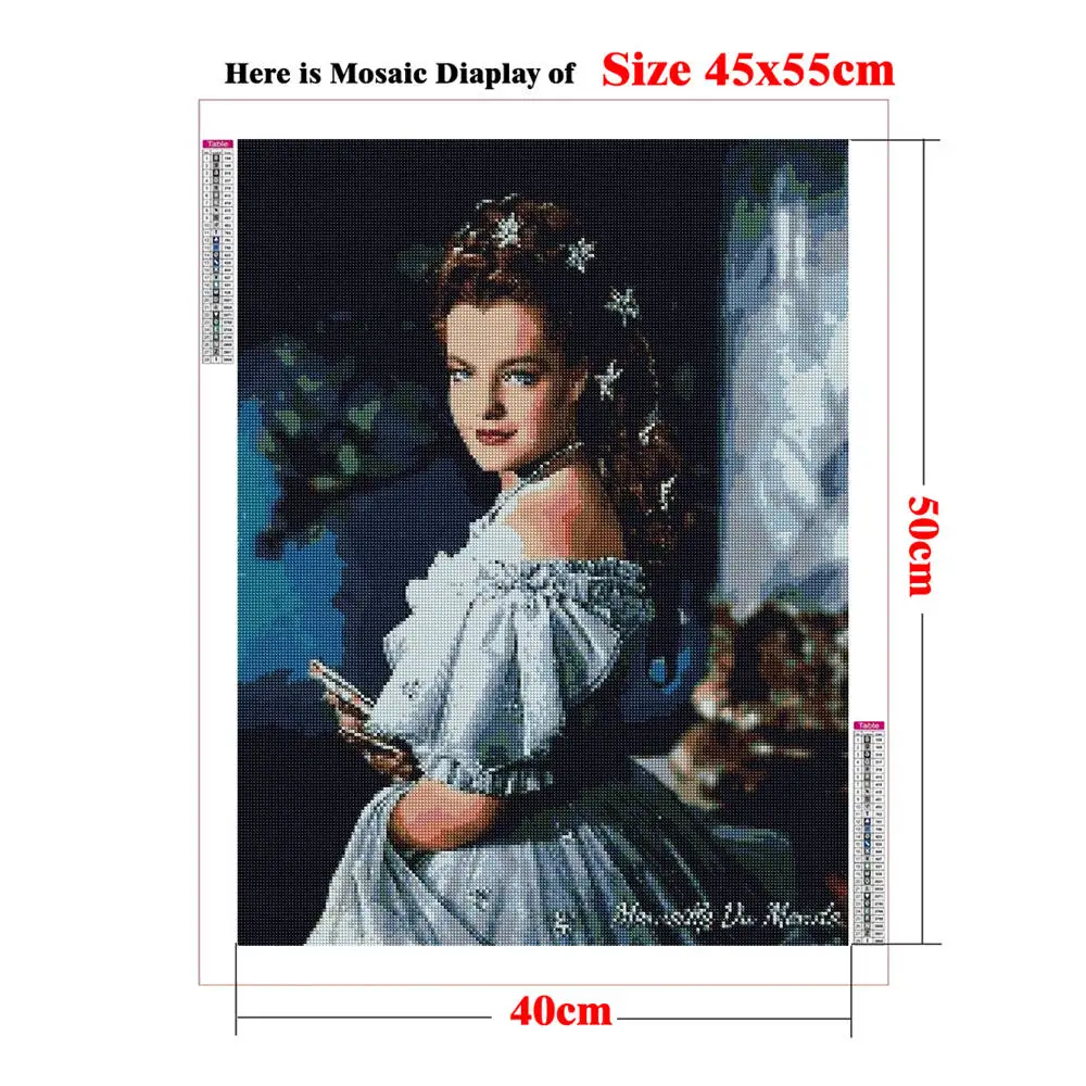 Arte del diamante per adulti, poster di film di Princess ssi 5D Diamond Painting per adulti, Full Drill Diamond Dots kit fai da te Gem Craft