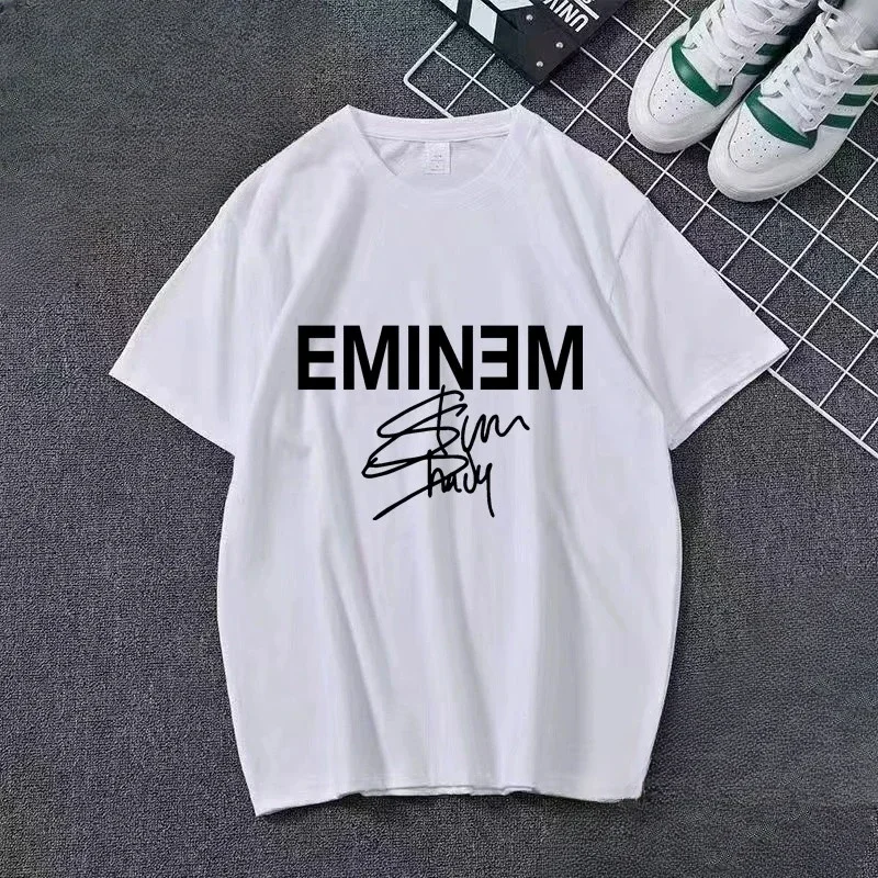 2024 New Summer Fun T-Shirt Slim Shady Eminem and Dr. Dre Inspired Pattern Women's T-Shirt Comic Cover Style T-Shirt Casual