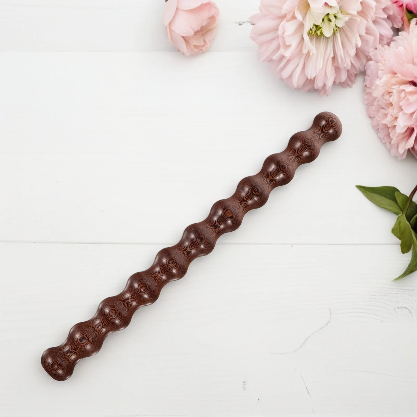 

Huanghuali Massage Stick Solid Wood Roller for Back Shoulder Neck Muscle Relaxation Multipurpose Massager Tool Home Office Use
