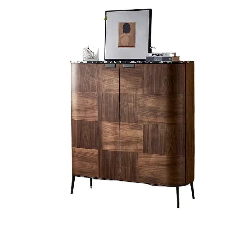 

Боковой шкаф для столовой из орехового дерева, скандинавский японский светильник для гостиной, роскошный винный шкаф из цельного дерева, современный шкаф для хранения