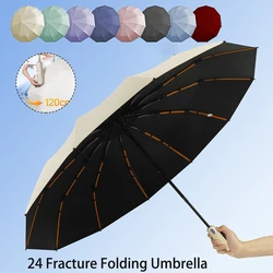 24 bone automatic folding umbrella Windproof sunshade Umbrella Men's and women's Luxury Business Umbrella Sunshade zwq