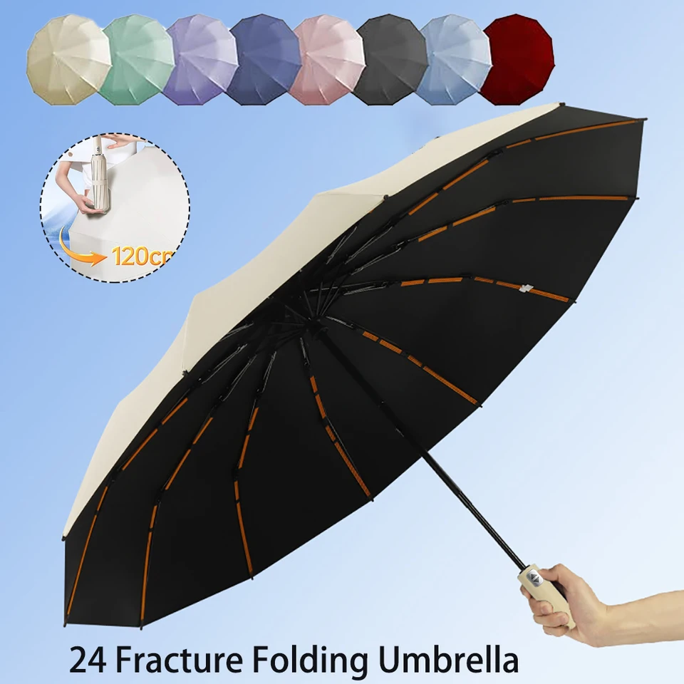 #24（umbrellaCompany） 24 bone automatic folding umbrella Windproof sunshade Umbrella