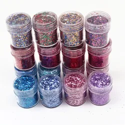 10ml Nail Polish Purple Red Blue Mixed Series of Craft Glitter Thin Nail Polish Glitter Powder, Suitable for Designer Nail Art