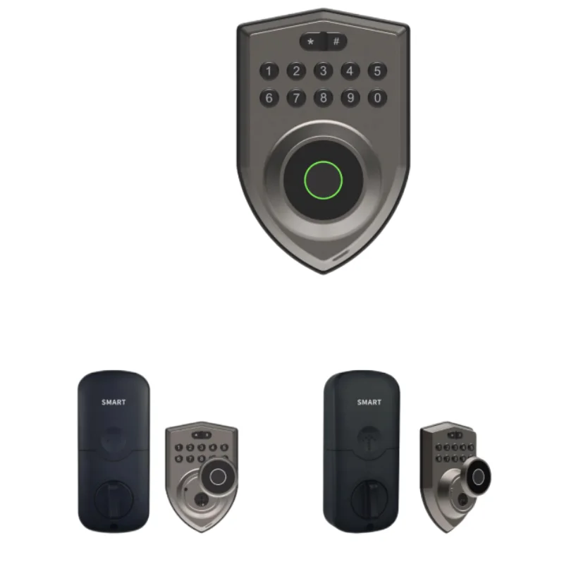 Hot selling tuya in Europe and America intelligent fingerprint office wooden door villa password lock mechanical key