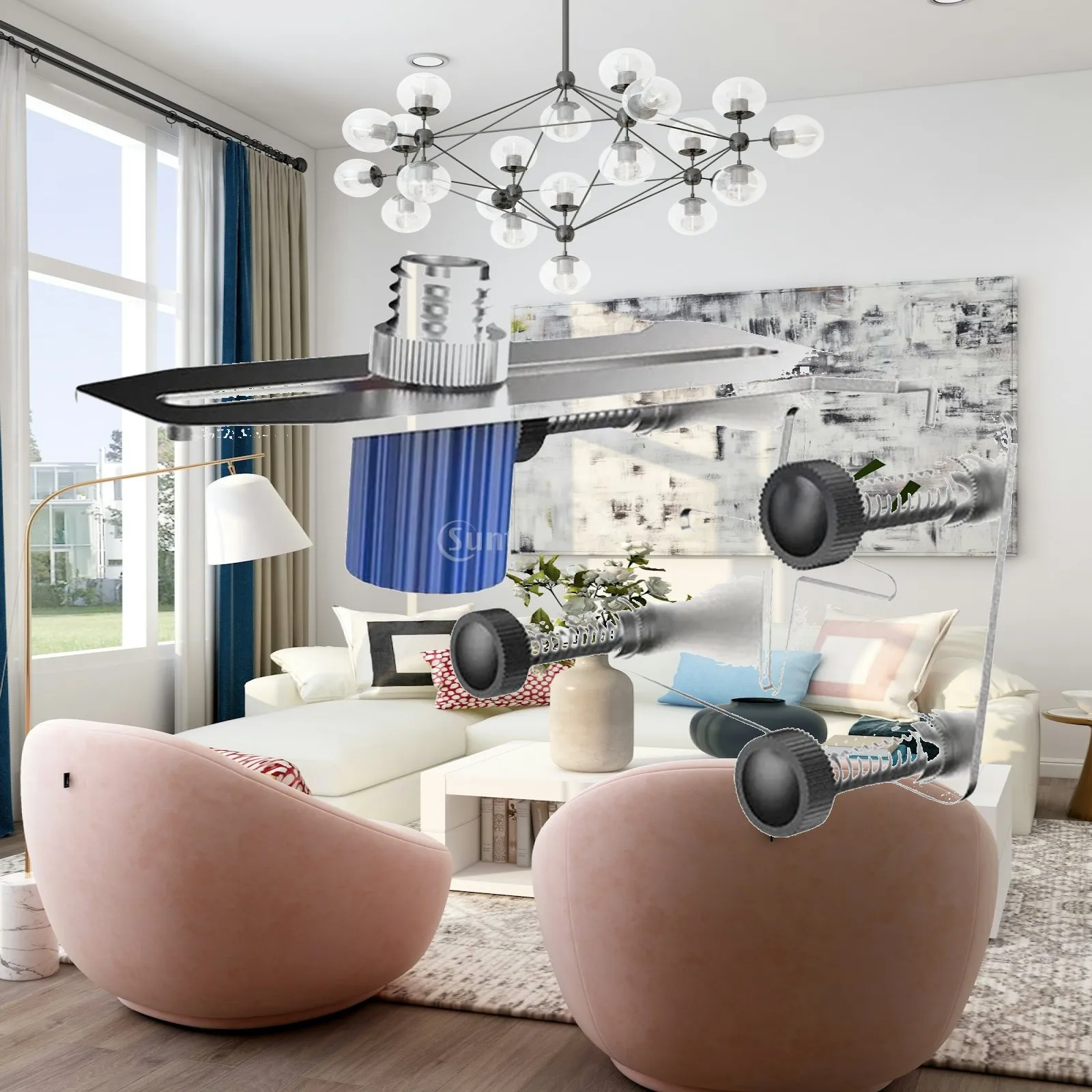 Stainless Steel Level Wall Bracket with Positioning Base Compact Mount Adapter for Kitchen Ceiling Shelf Installation