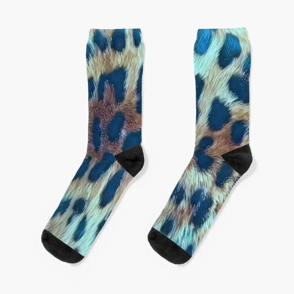 

Black and Brown Cheetah Spots Socks christmas gift Non-slip heated ankle Ladies Socks Men's