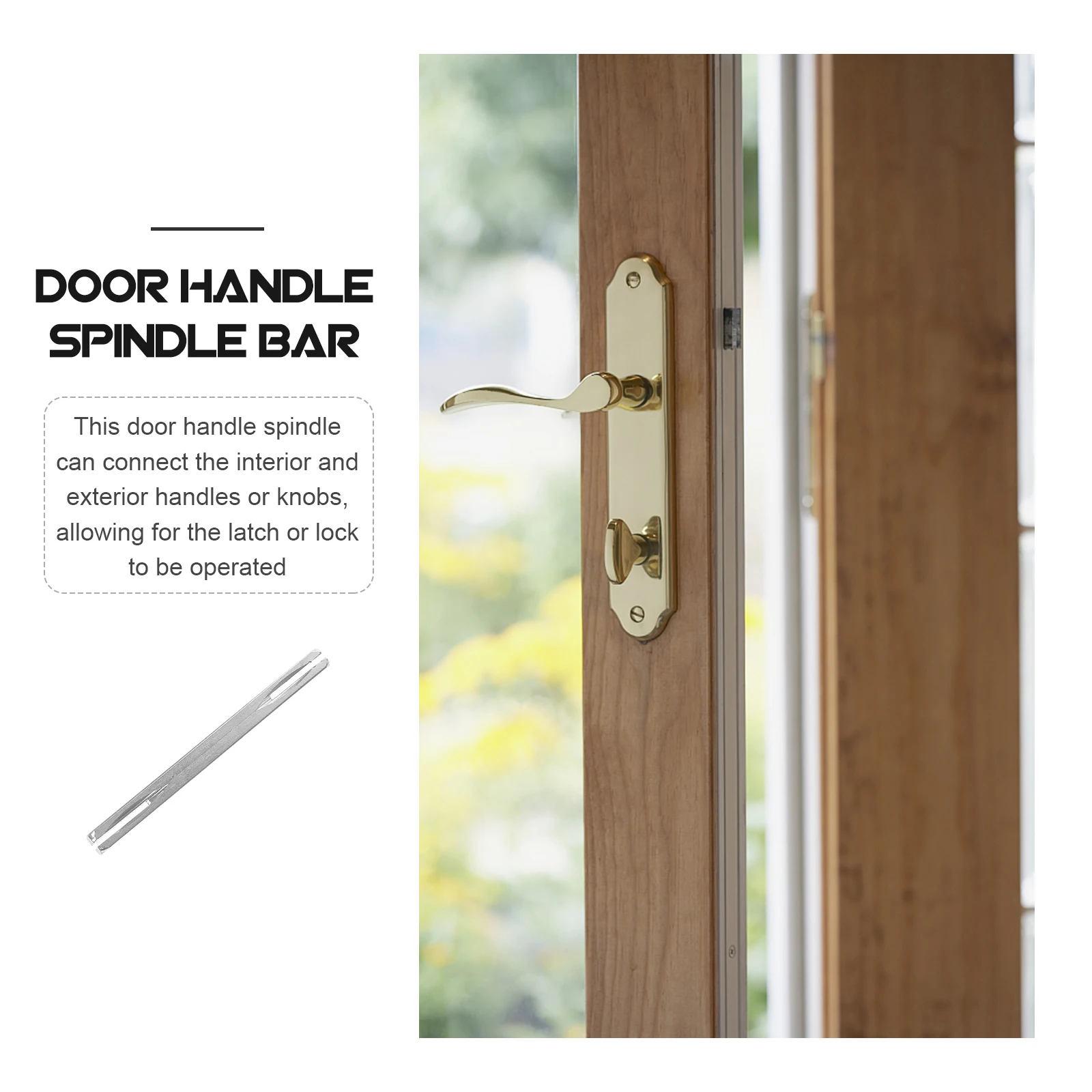 

Handle Shaft Square Drive Spindle Replacement Knob Lock Parts Door Hardware AccessoriesVintage Door Knob
