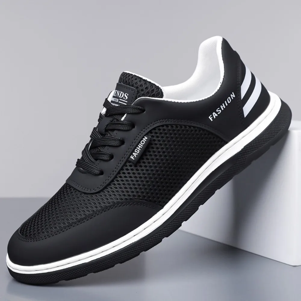 

Men's Soft Bottom Sports Casual Shoes Breathable Mesh Hollow out Travel Shoes Lightweight Rubber Outsole round Toe Slip-On