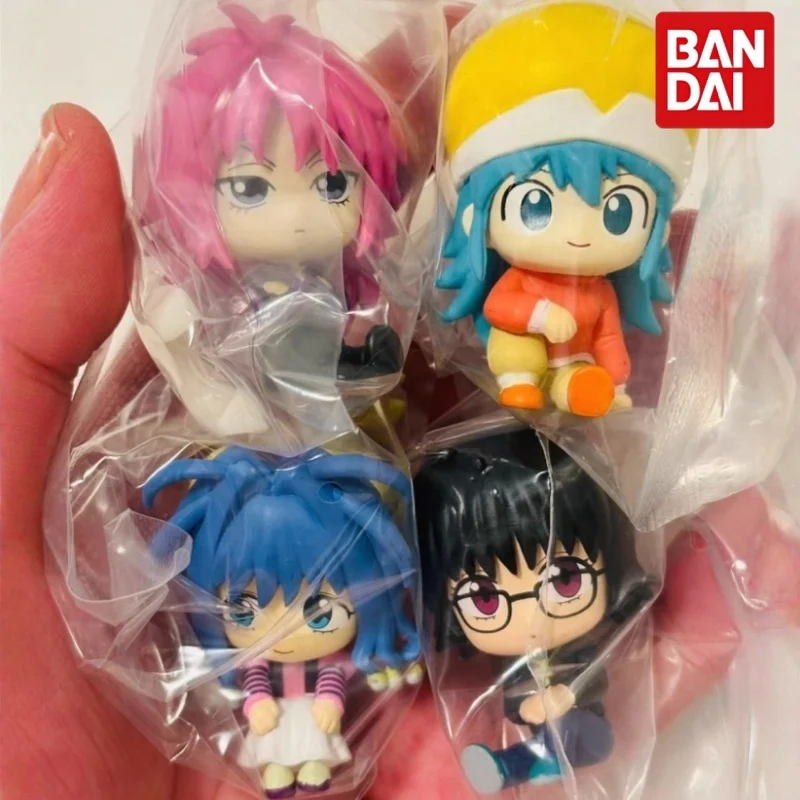 

Bandai Gashapon Hunter X Hunter Girl Sitting Mini Figures Machi Ponzu Neon Shizuku Desktop Ornaments For Anime Collectors