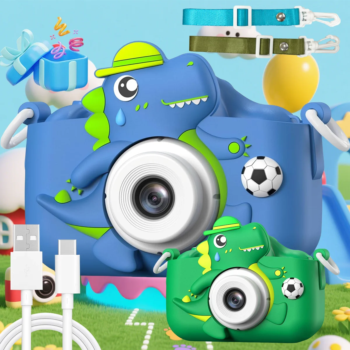 كاميرا سيلفي للأطفال مع شاشة IPS 1080P، هدية مثالية للأعمار من 3 إلى 10 سنوات، أعياد الميلاد، عيد الميلاد، الهالوين، كاميرا للأطفال. #1