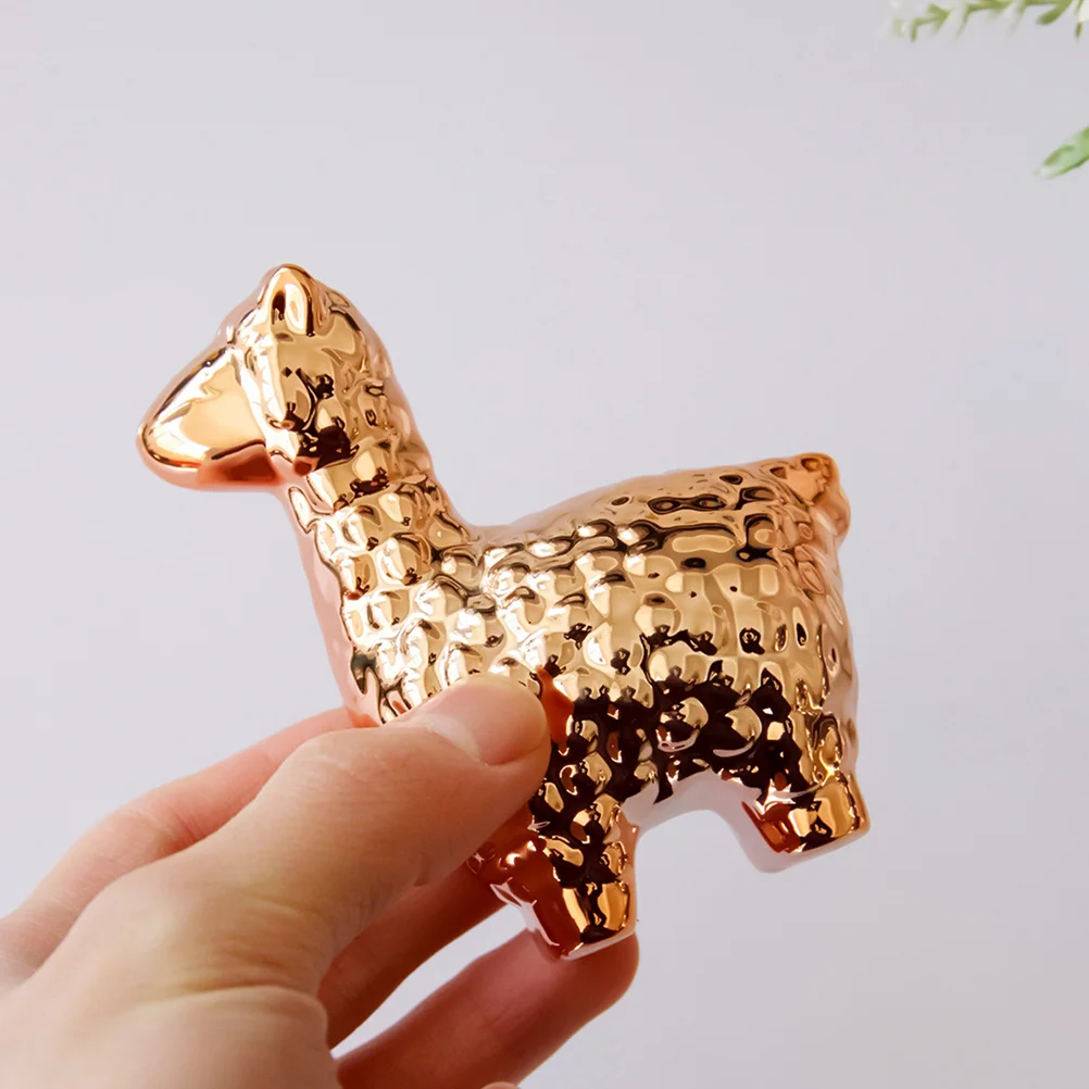 

Decoration Alpaca Figurines Ornaments Ceramic Sculpture Theme for Table Desktop