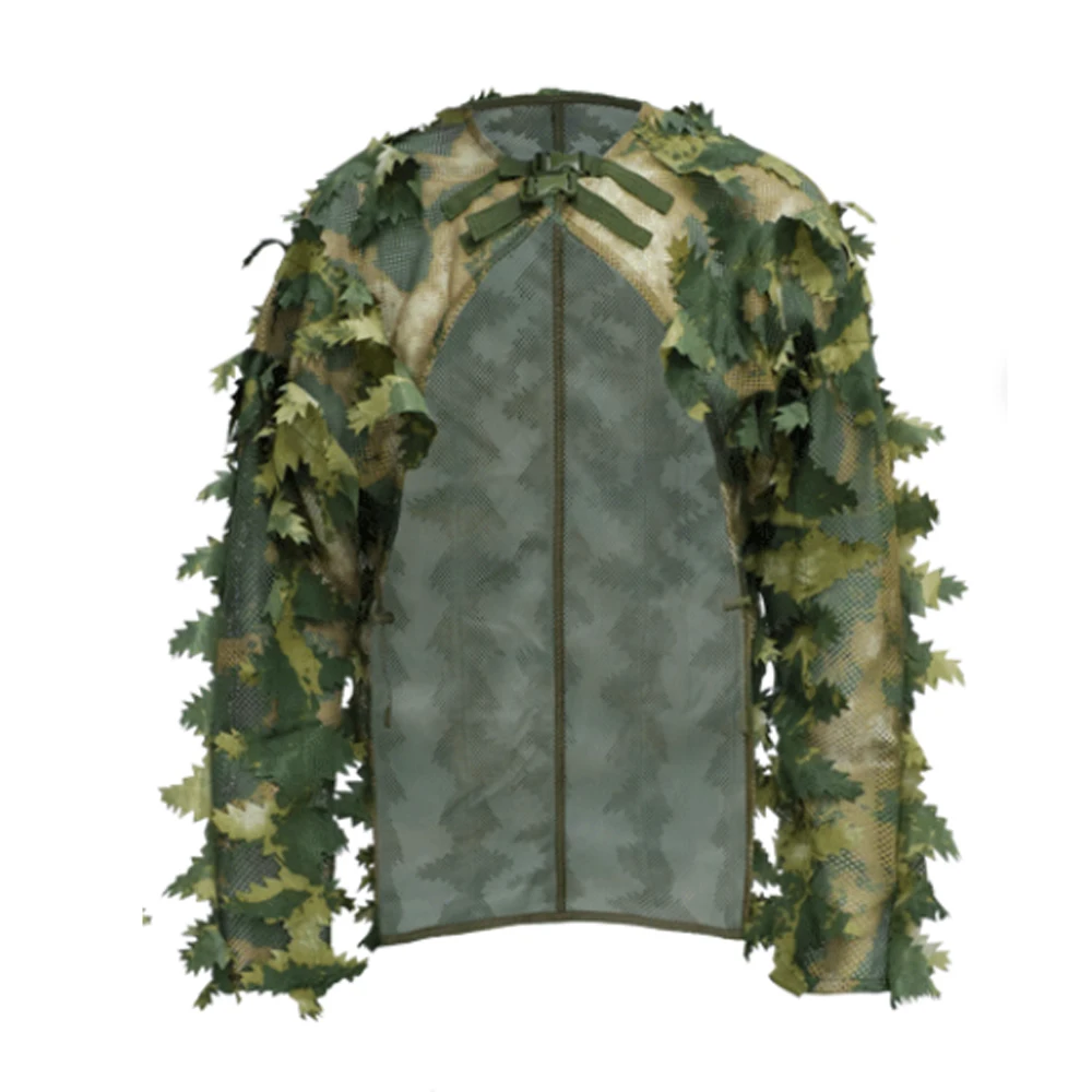 عباءة نمط الصيد بدلة تكتيكية بدلة جيلي، مادة شبكية خفيفة الوزن قابلة للتنفس