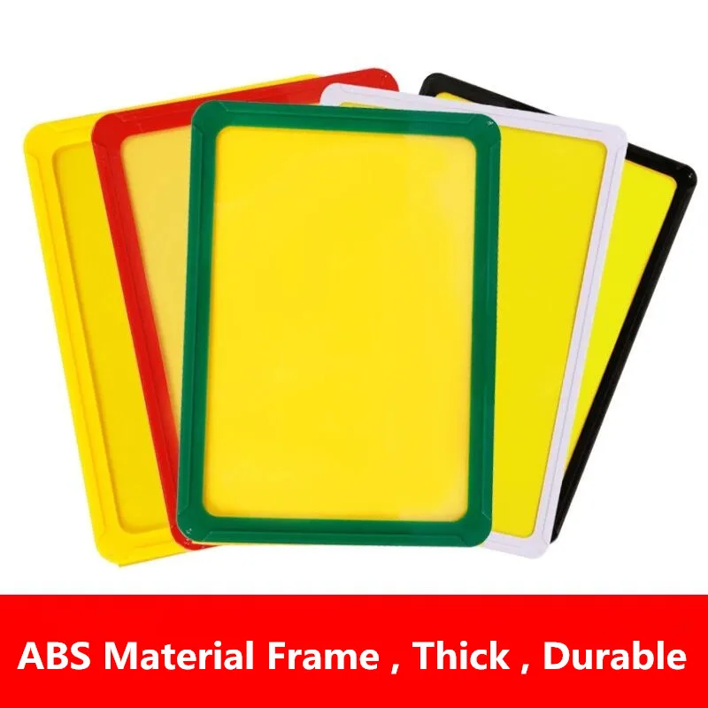 

5 Pieces A6 148x105mm Magnetic Shelf Classification Sign Holder Display Stand Warehouse Product Name List Poster Frame