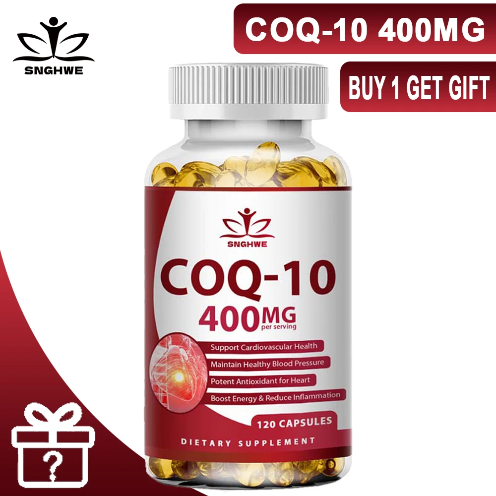 400mg Coenzyme Q10 Capsules Antioxidant-Superior Absorption, Immune Support-Blood Vessels & Heart Health Blood Pressure Balance